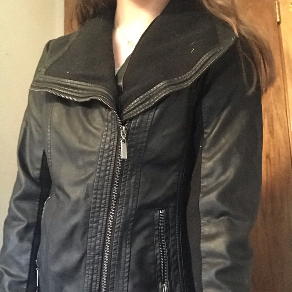 women’s faux leather jacket